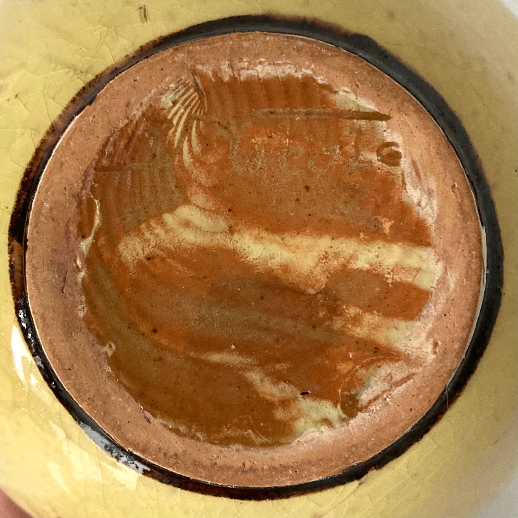 Bowl by René Nicole (1885-1960) in glazed terracotta and silver frame Art Deco period