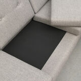 4 seater sofa danish in grey, restored