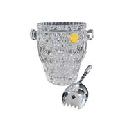 Seau à glace en cristal de Bavière avec cuillère à glaçons