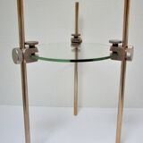 Vintage design glass and metal display shelf
