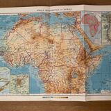 Old map of North and Central Africa from 1945