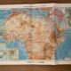 Old map of North and Central Africa from 1945