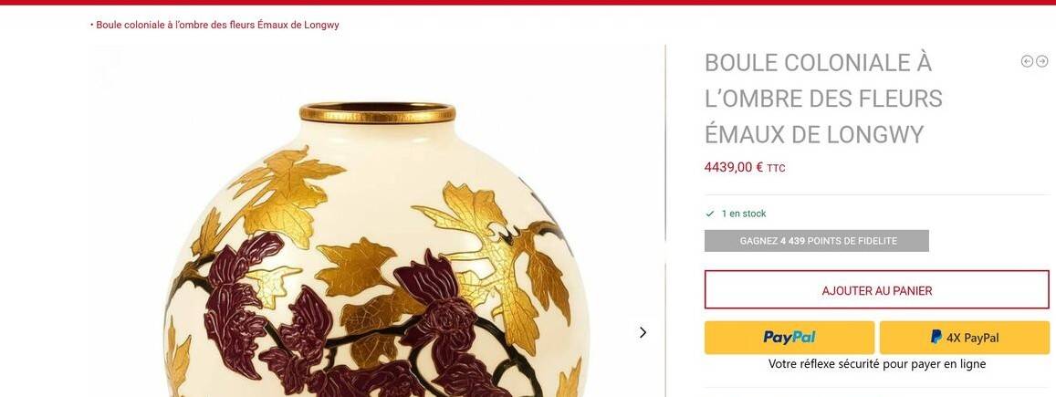 Longwy Enamels Large Colonial Sphere: SEA URCHIN