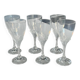 Set de 6 verre a vin cristal d’arques modèle granville forme de fleur