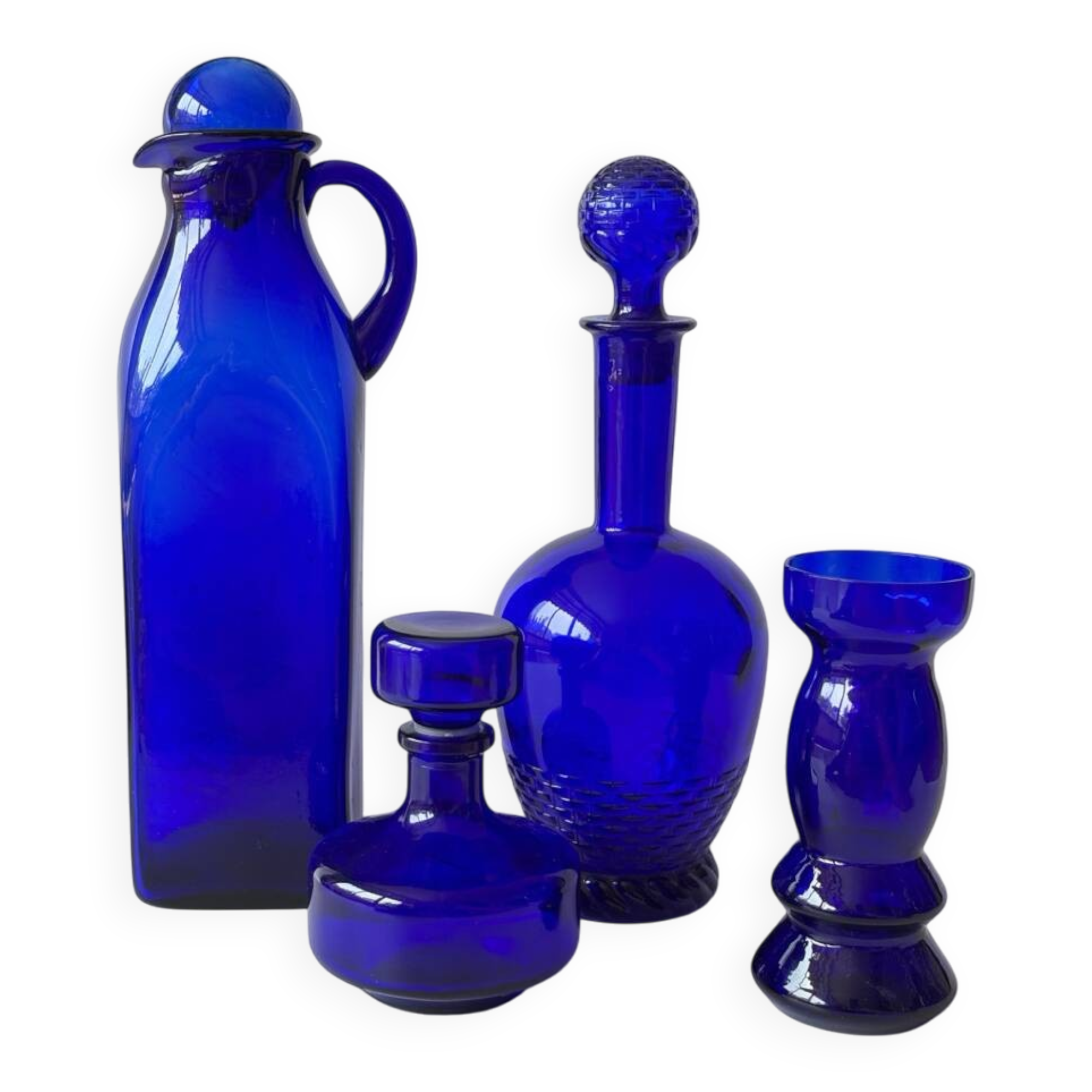 Cobalt blue glassware