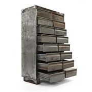 16-drawer metal workshop dresser