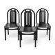 Set of 3 black Baumann chairs, Argos model.