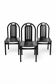 Set of 3 black Baumann chairs, Argos model.