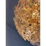 Transparent and Gold Lotus Glass Sputnik Chandelier