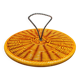 Vintage Vallauris plate, glazed ceramic in wicker style.