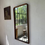 Miroir scandinave en teck massif 1970
