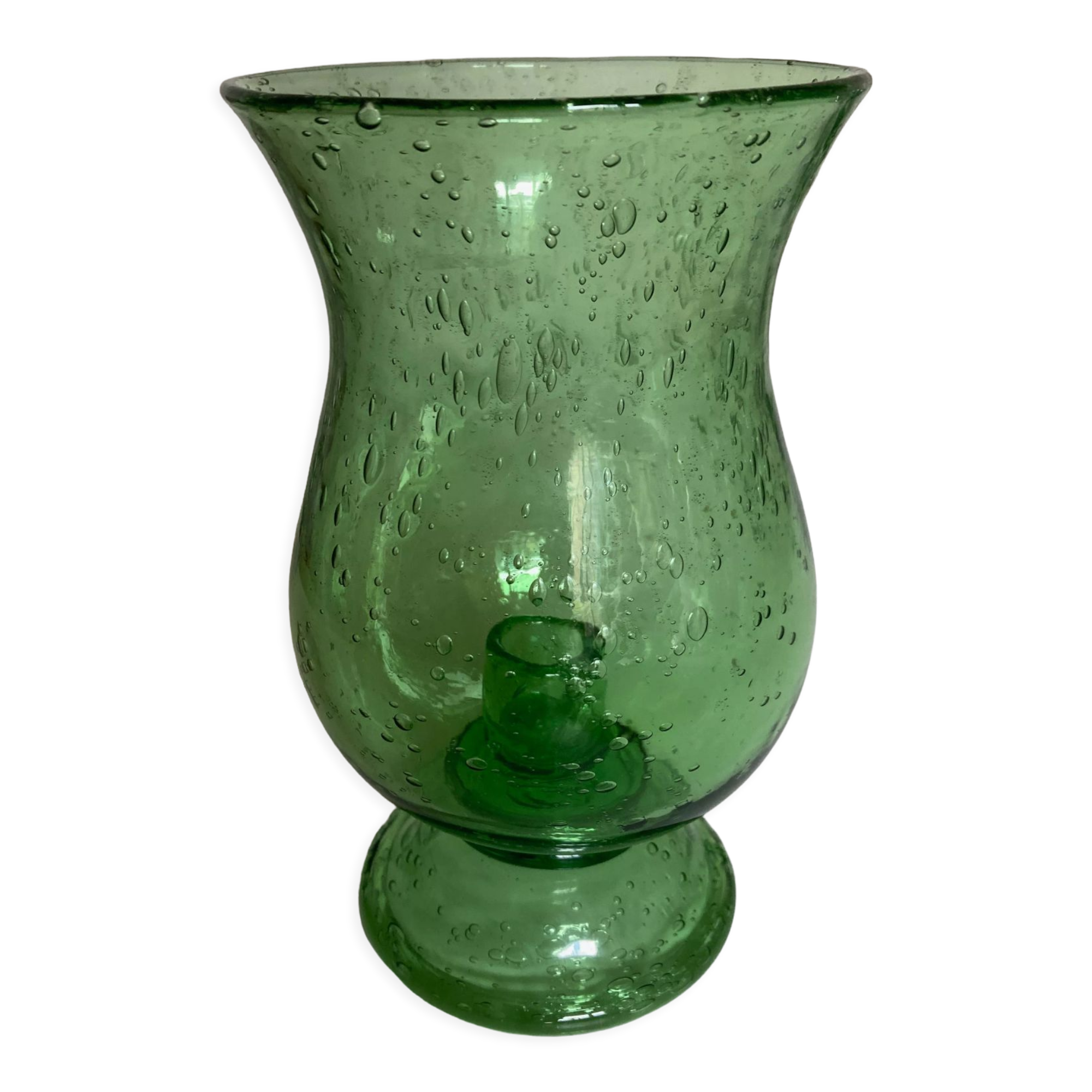 Glass garden candle holder by Biot