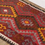 Vintage Maimana rug, handmade, Afghanistan mid century