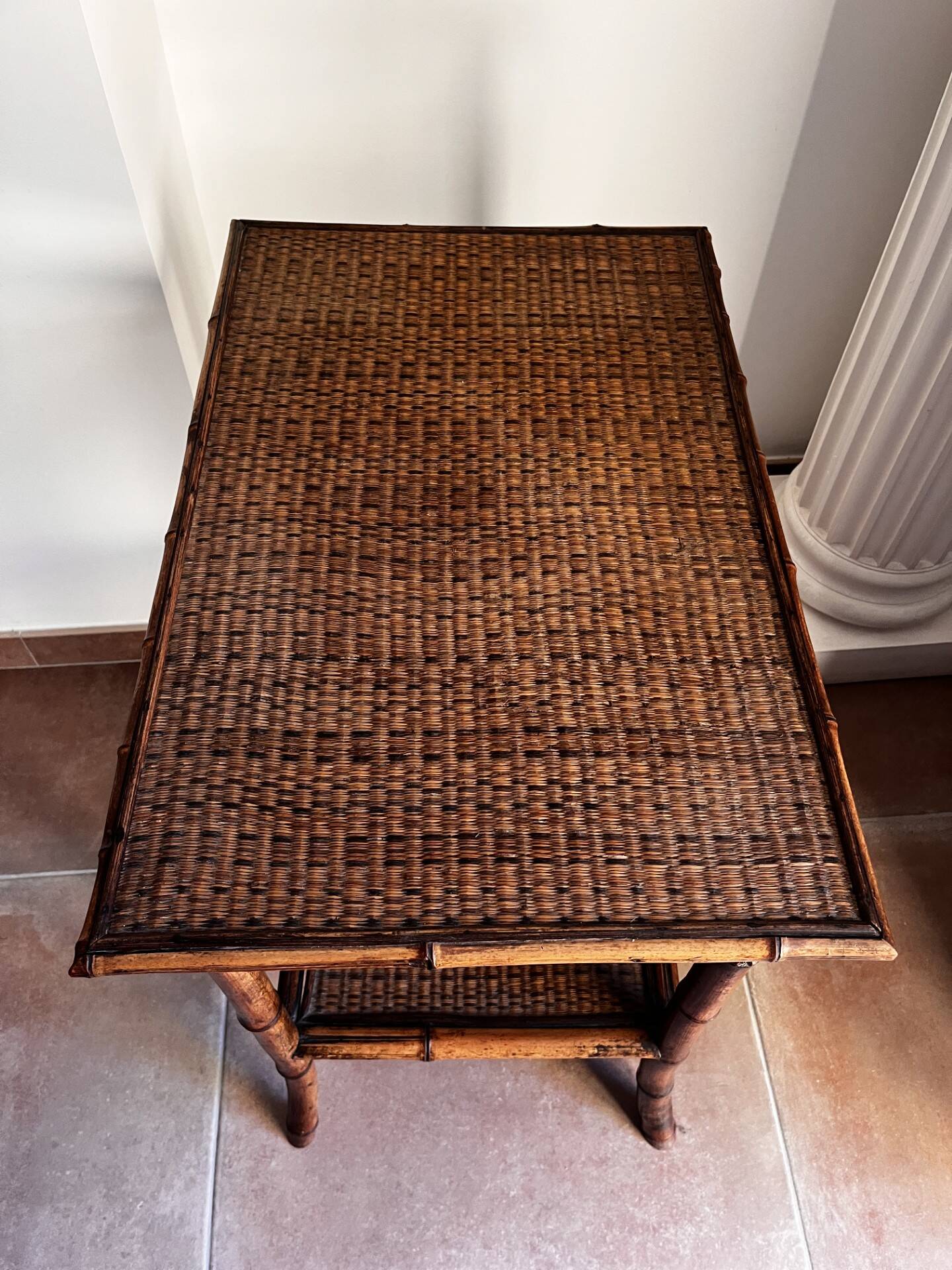 Bamboo and wicker table