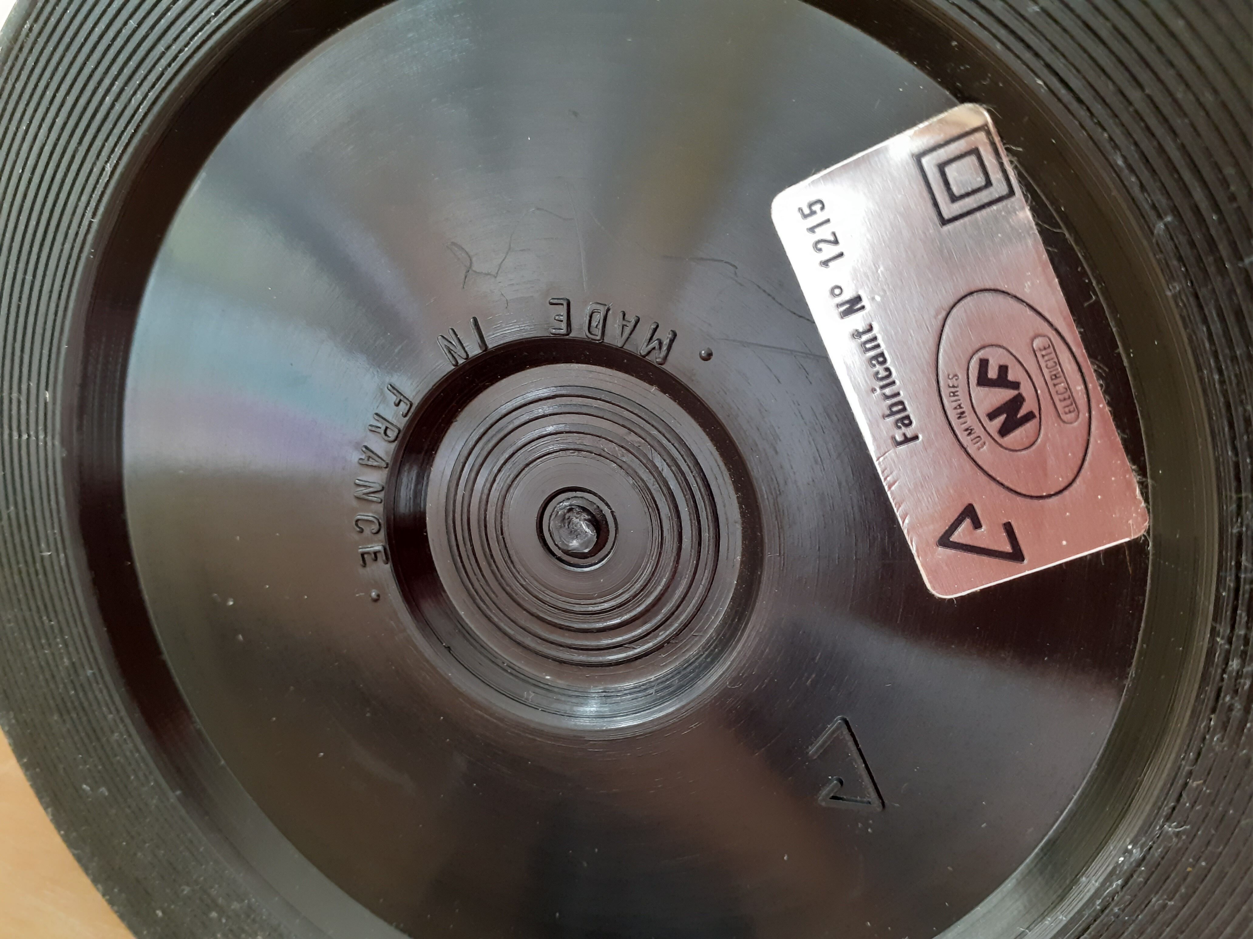 Desk lamp yellow-orange and black Made in France