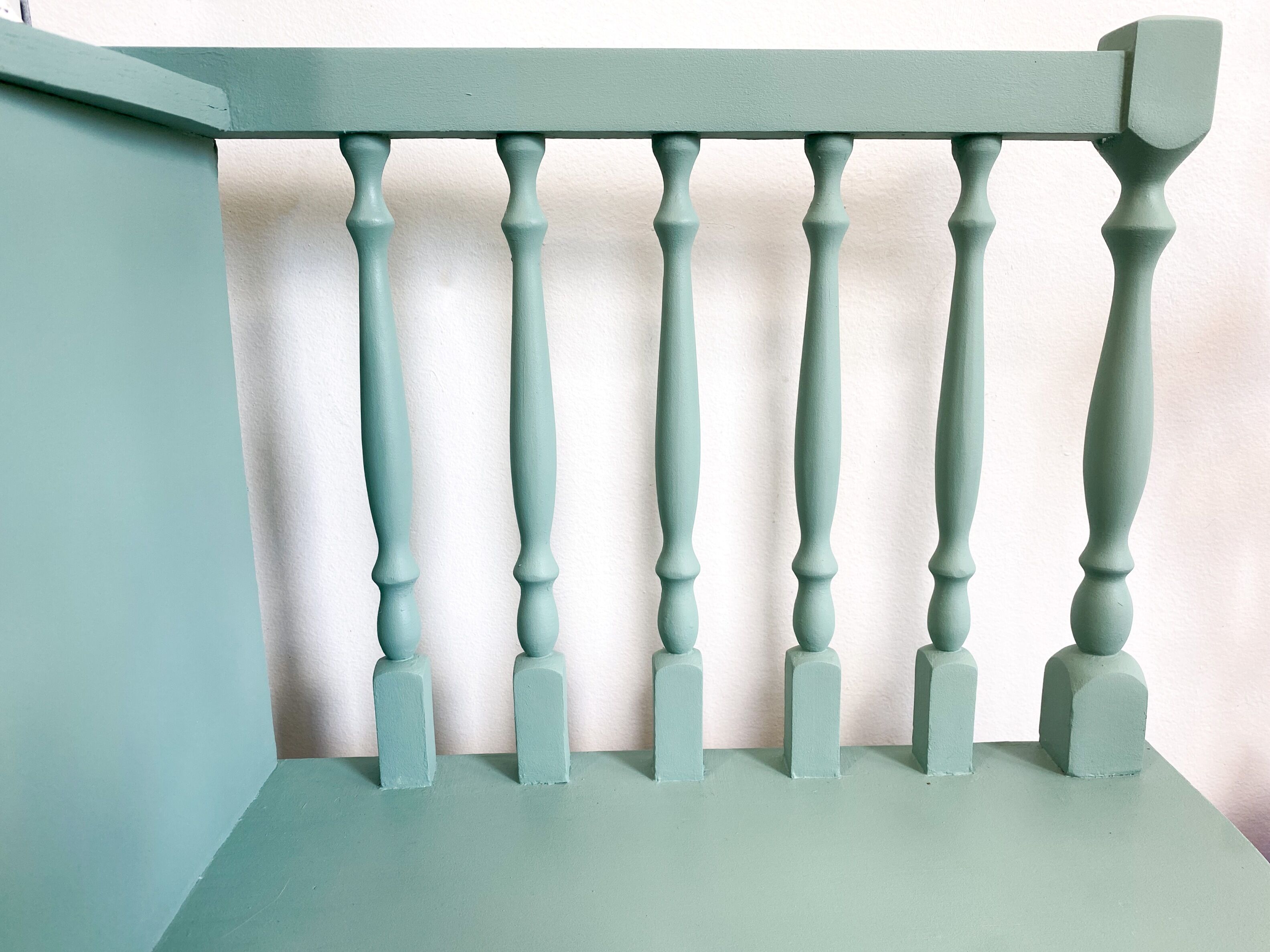 Restyled green phone bench and cushion