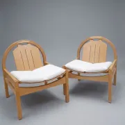 Pair of Argos lounge chairs by Baumann