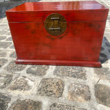 Large red laqué chest
