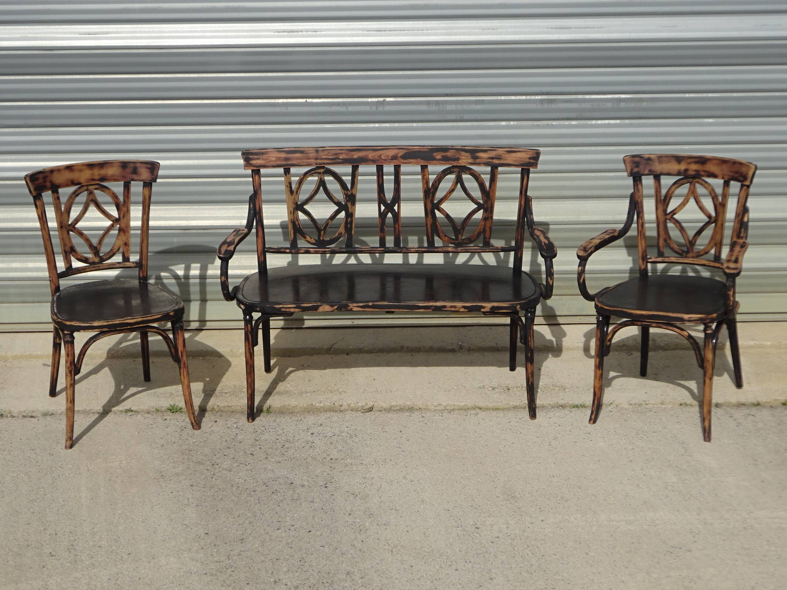 Baumann salon, bistro chair, armchair and matching bench