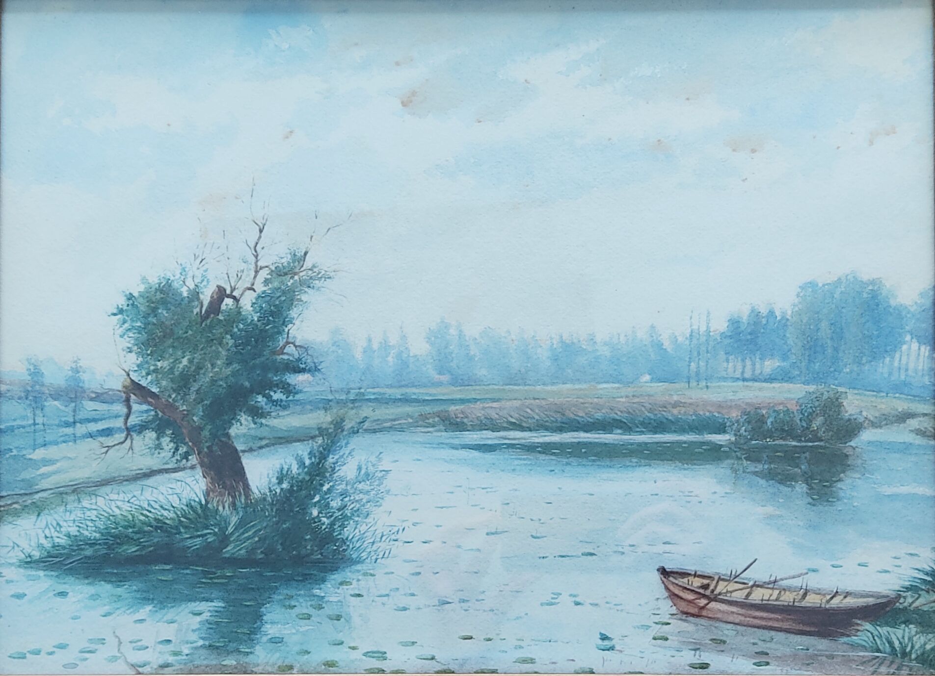 Lakescape, 19th century watercolour