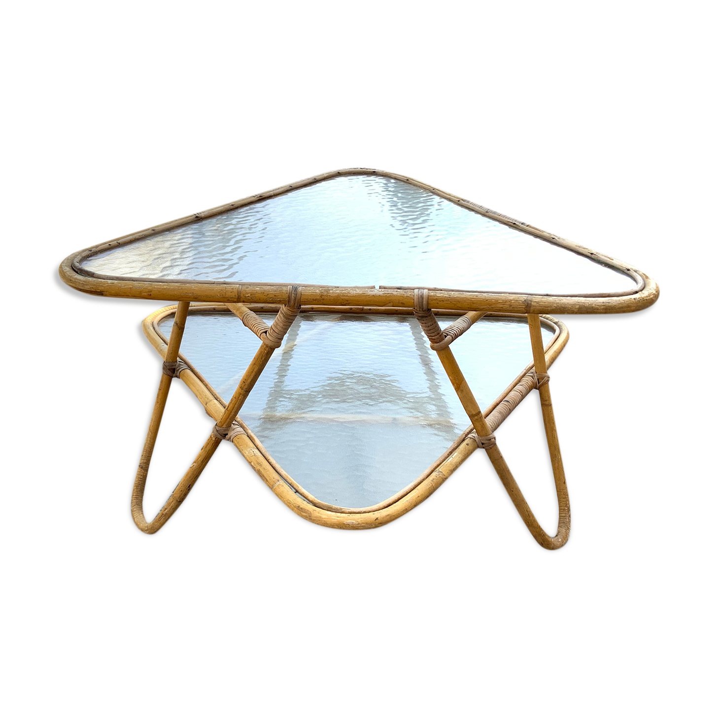 Vintage triangular coffee table