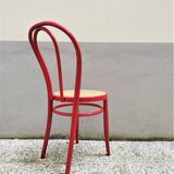Chaise de salle à manger rouge, années 1980