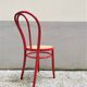 Chaise de salle à manger rouge, années 1980