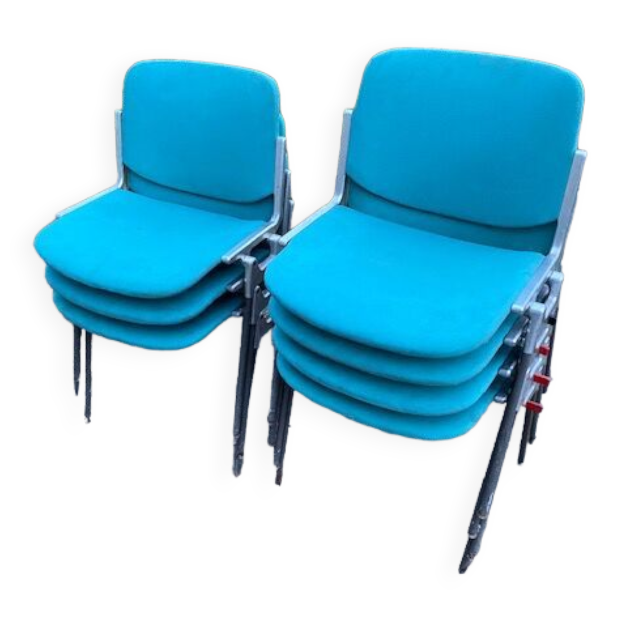 7 DSC 1965 chairs by Giancarlo Piretti published by Castelli, Italy.