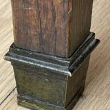 Minister's desk in solid oak with marquetry 1930s