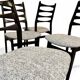 Série de 4 chaises en bois laqué noir, 1960