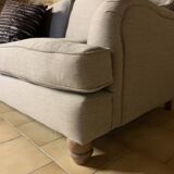Pair of sofas 2 place beige wool