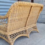 Rattan and wicker sofa 1960