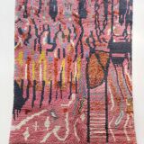 Moroccan Berber carpet Beni Ouarain with colorful patterns, 2,8x2m