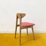 Fontania chair by Baumann – coral corduroy & bent beech