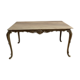 Marble and brass coffee table