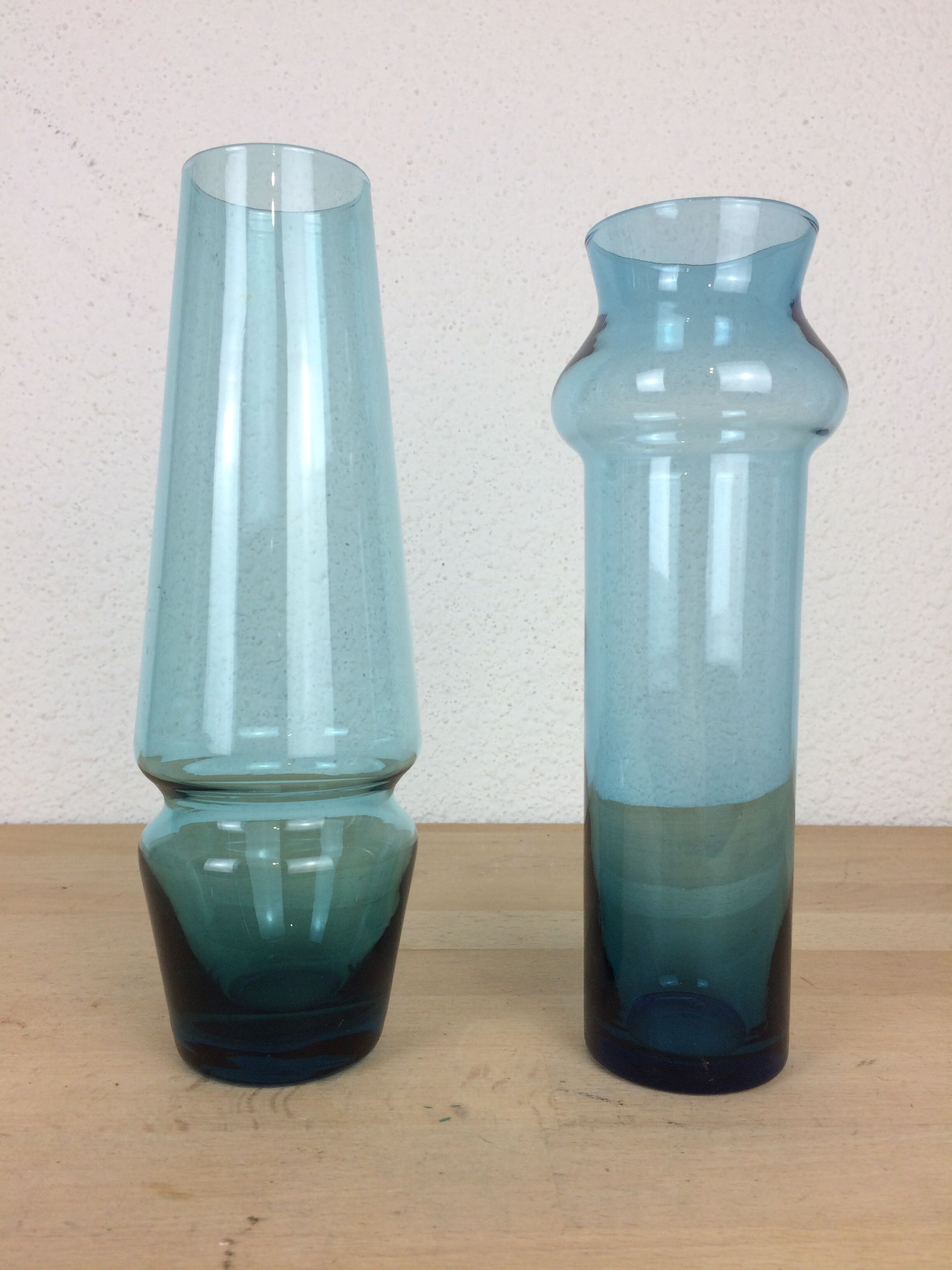 Scandinavian roll vases, Riihimaki glass Tamara Aladdin
