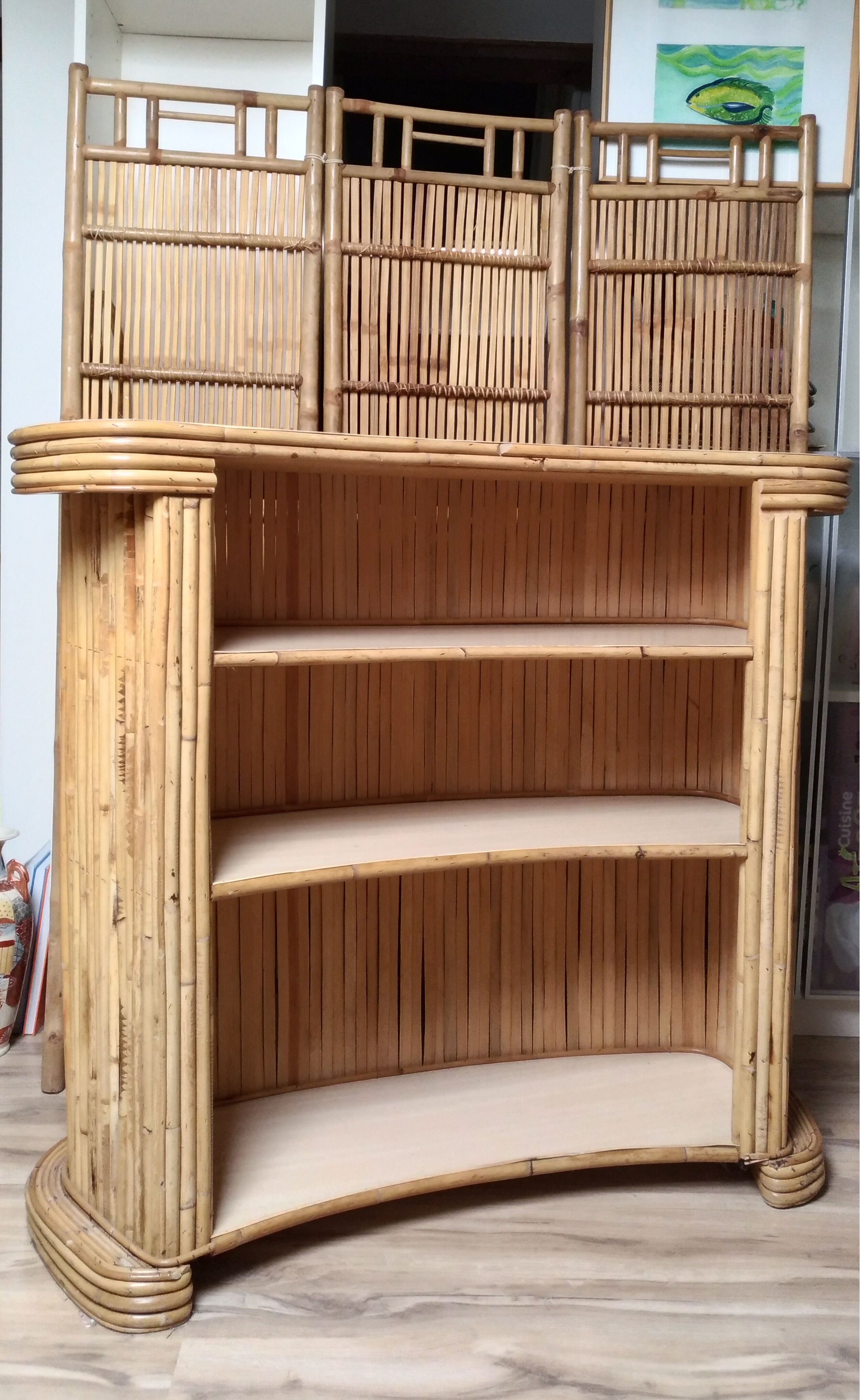 Vintage formica and bamboo tiki bar