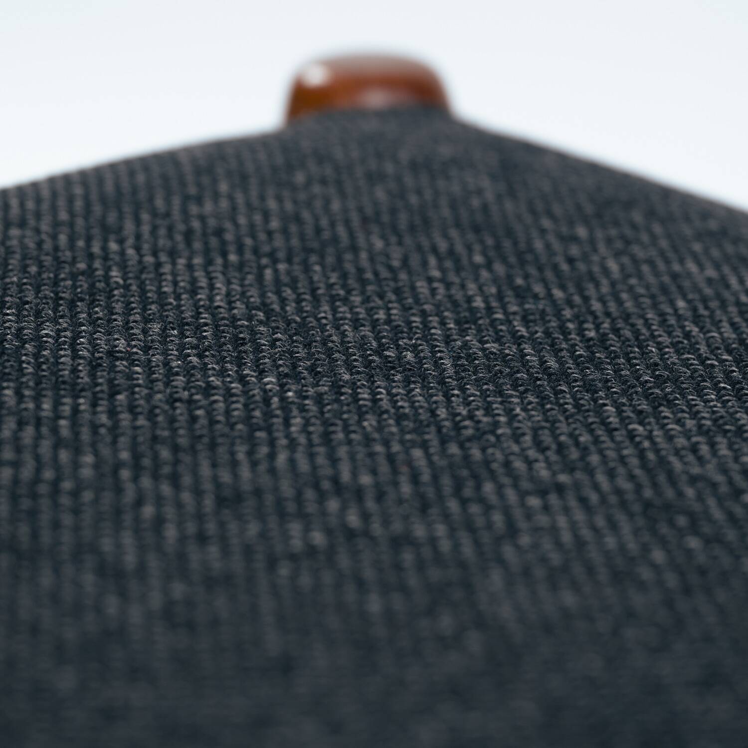 Niel O Moller teak stool 80a with black wool fabric, Denmark, 1960s