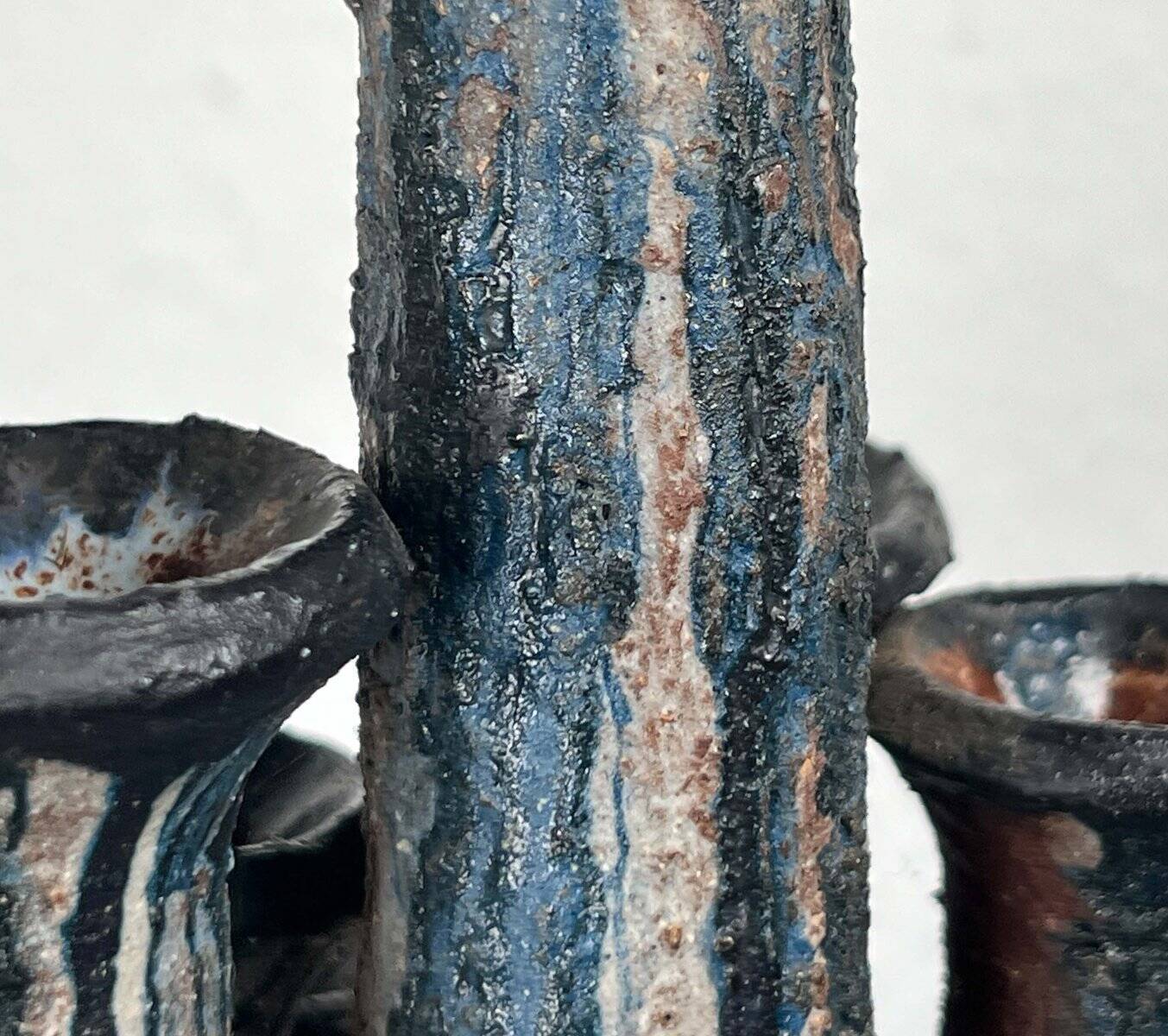 Large Fireplace Vase Studio in Brutalist Mid-Century Ceramic by Gerhard Liebenthron, 1974