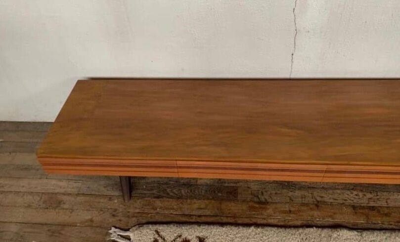 Walnut 4 drawers and compass legs