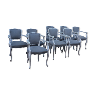 Set of 8 armchairs