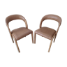 Paire de chaises Baumann gondole cuir