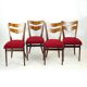 Set Of 4 Dining Chairs In Oak & Walnut, Czechoslovakia 1960s