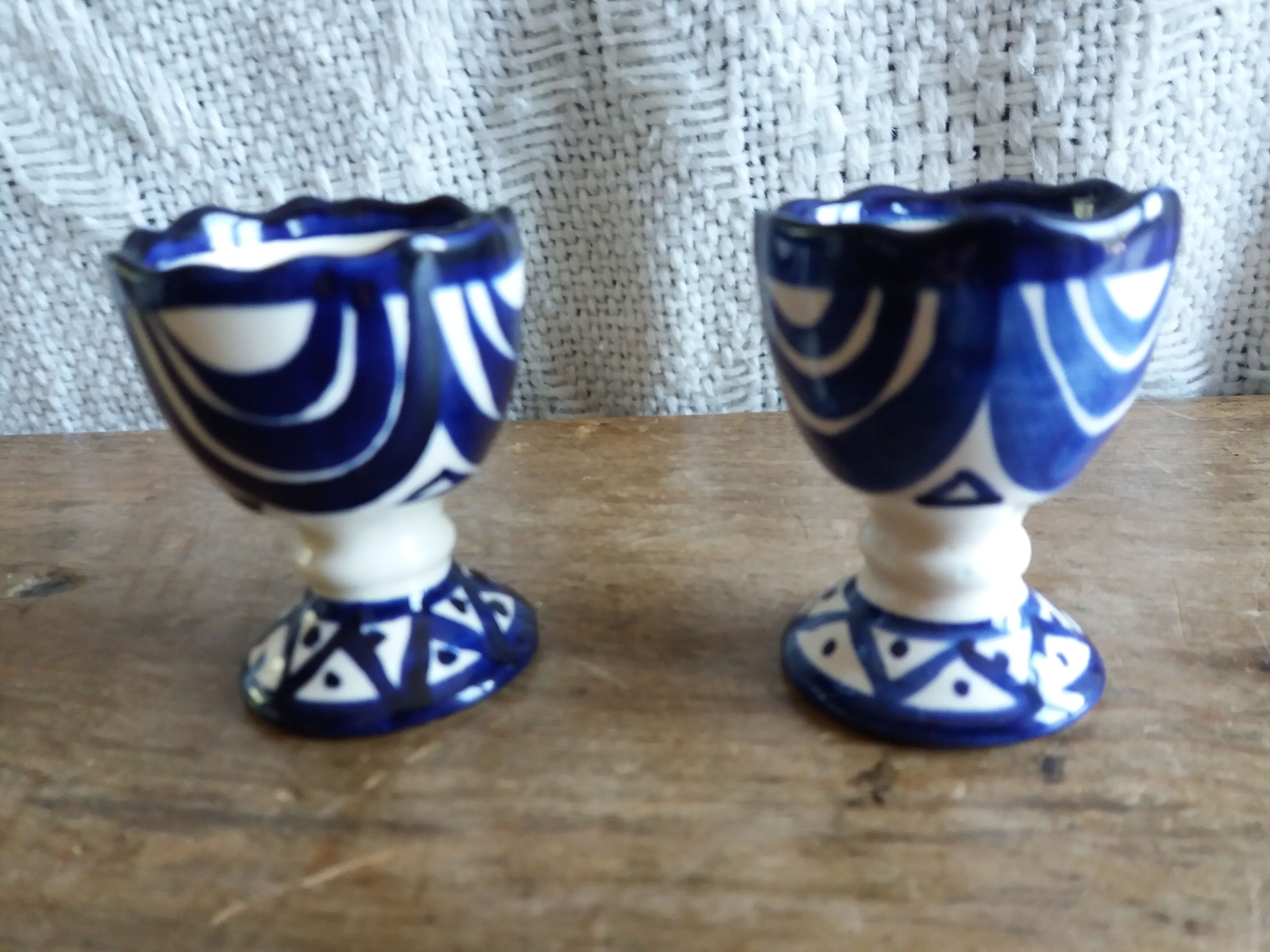 Coquetiers Saint Jean de Bretagne décor 1003 signed