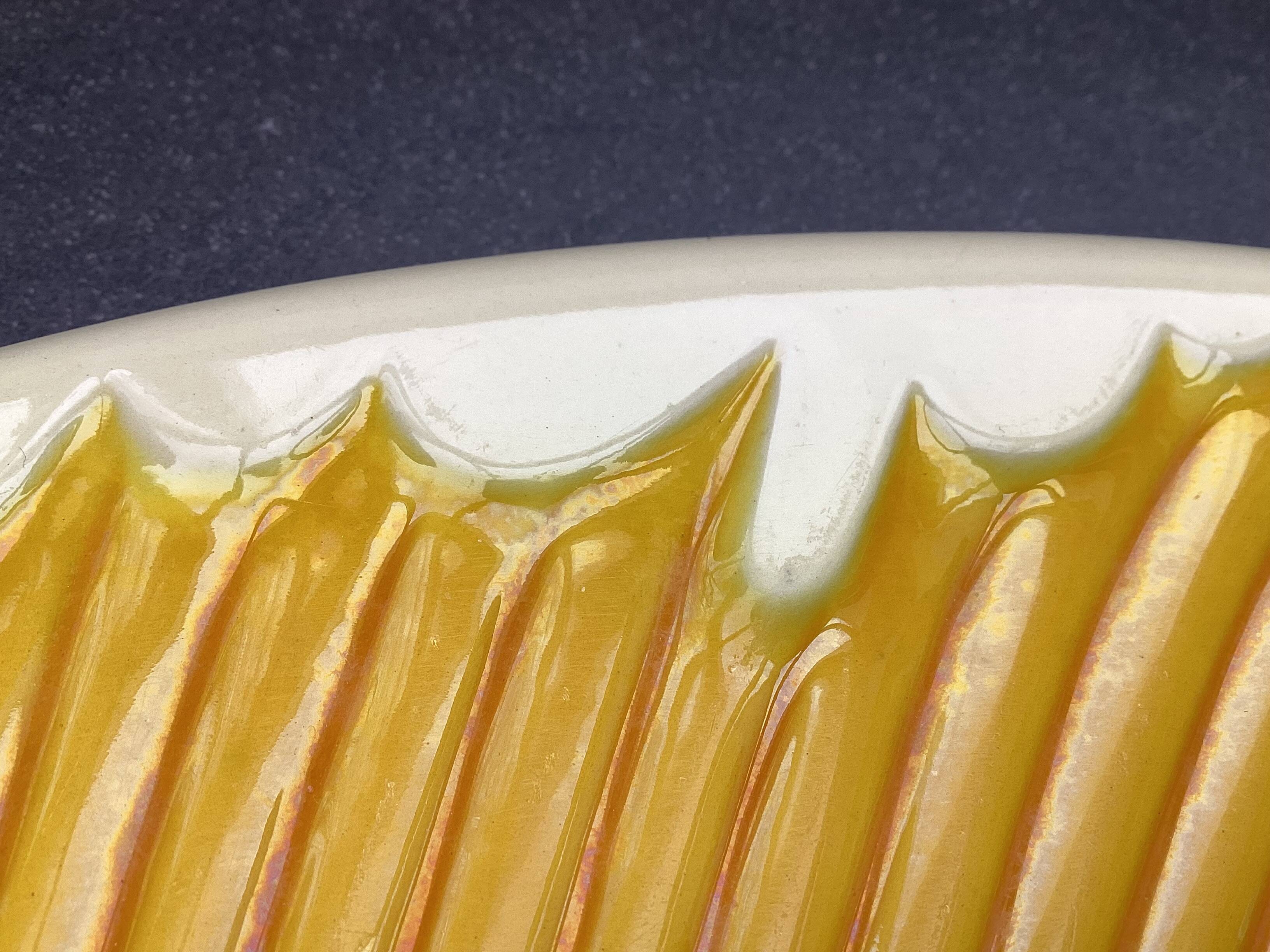 Ceramic cheese plate or platter by Verceram, 1950s-60s.