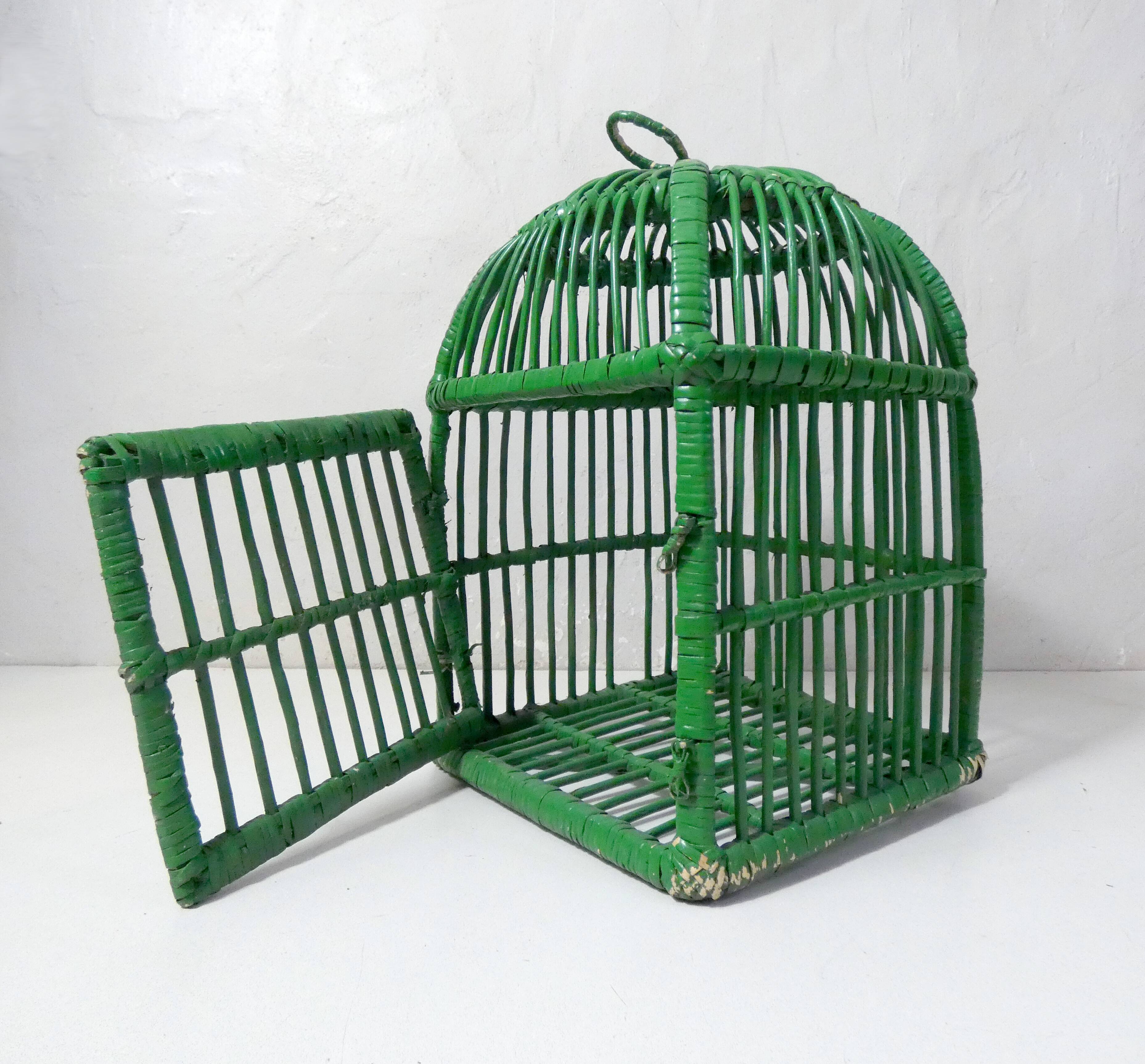 Vintage rattan cage