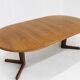 Vintage Danish round extendable dining table 1960s