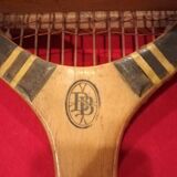 Old wooden tennis racket