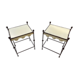 Pair of Provencal style bedside table