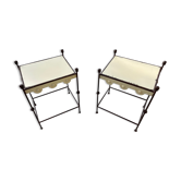 Pair of Provencal style bedside table
